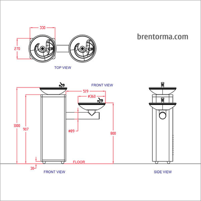 DF3BC Floor-Mounted Bi-level Stailess Steel Drinking Water Fountain