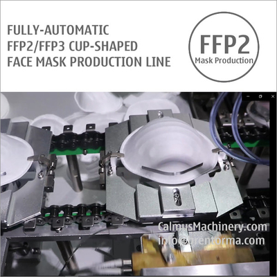 Fully-automatic FFP2 Cup Respirator Mask Making Machine Production Line