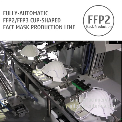 Fully-automatic FFP2 Cup Respirator Mask Making Machine Production Line