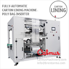 Fully-automatic Carton Lining Machine Poly Bag Inserter