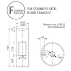 DF30 Round Floor Standing Stainless Steel Drinking Fountain
