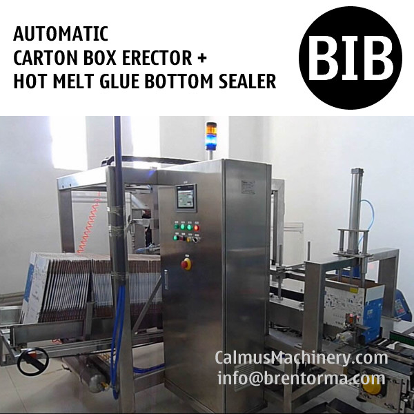 Automatic Hot Melt Glue Box Bottom Sealer Case Erecting Machine Carton Erector