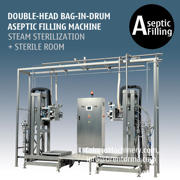 Double-head BID Aseptic Filling Machine 220L Bag in Drum Aseptic Filler