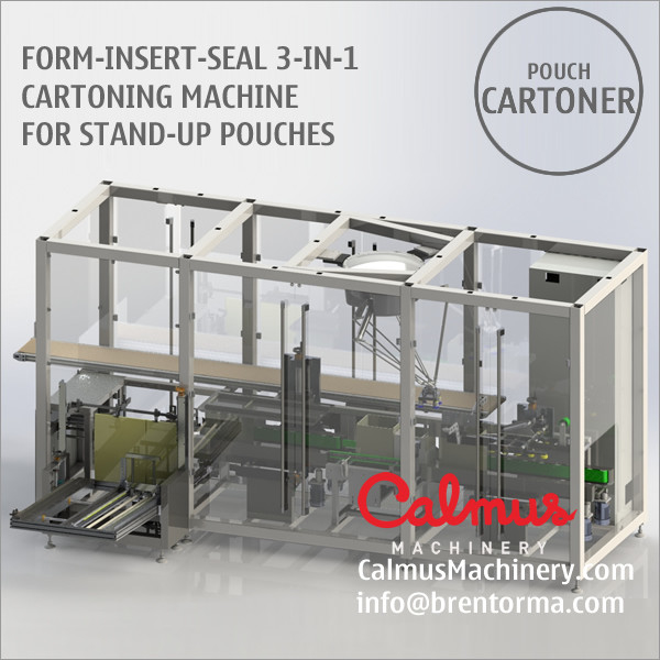 Erect-Insert-Seal 3-in-1 Carton Box Packaging Machine for Packing Stand Up Pouch