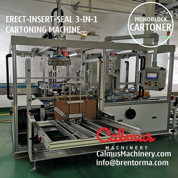 Erect-Insert-Seal 3-in-1 Cartoning Machine Monoblock Case Packer