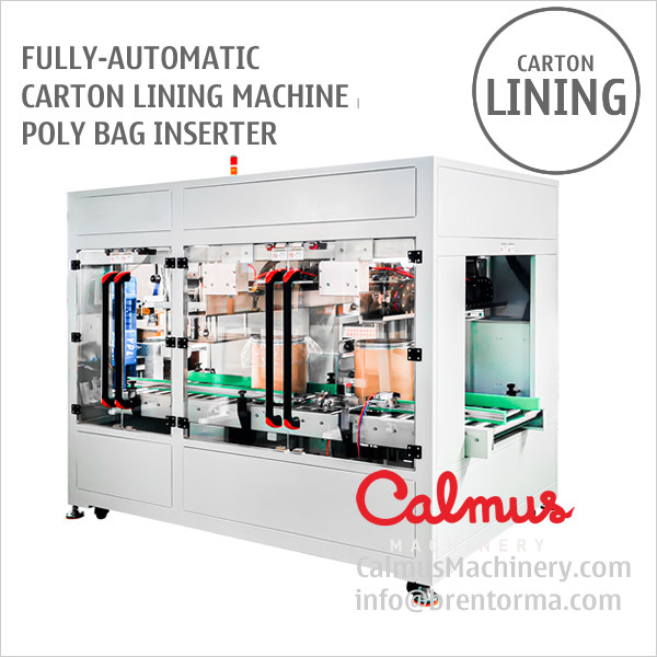 Fully-automatic Carton Lining Machine Poly Bag Inserter