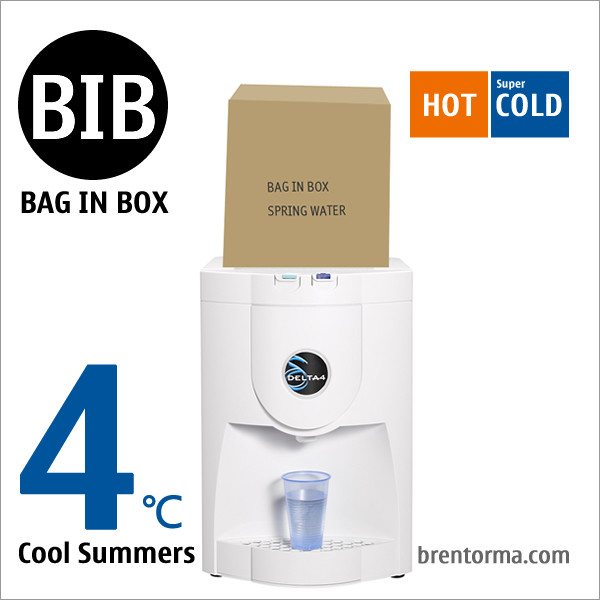 DELTA4 PolarWhite Desktop BIB Water Dispenser Bag in Box Water Cooler