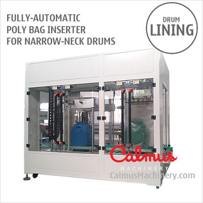 Poly Bag Inserter for Placing Liner in Drum